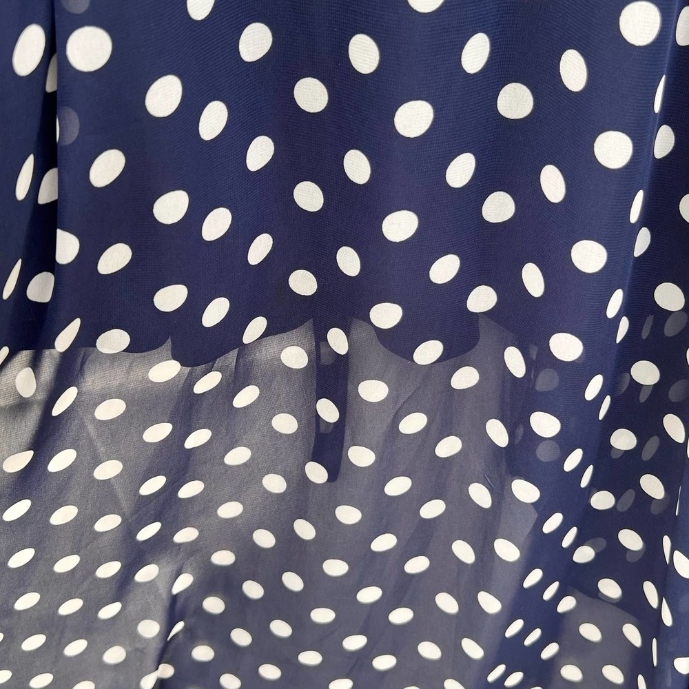 Show Me Your Mumu Marianne Wrap Maxi Dress Polka Dot Navy White Small - Picture 9 of 13